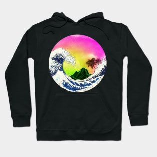 Big waves and palm trees Hoodie